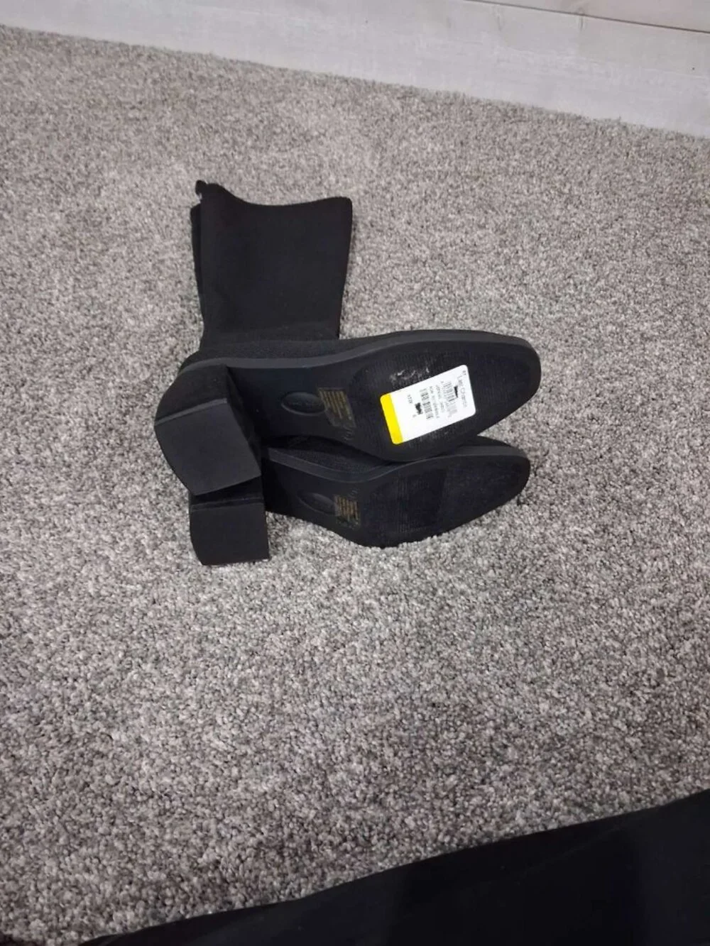 Anne Klein Alina Knee-High Boots – Black Knit – Size 6 (BNWT)